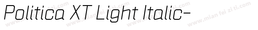 Politica XT Light Italic字体转换